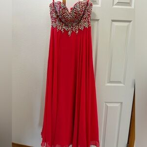 Reddish pink formal dress
